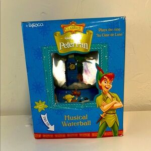 Enesco Disney Peter Pan Musical Waterball Plays Au Clair de Lune (Works)